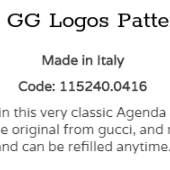 Gucci Web Black GG Logos Pattern Agenda Notebook - Picture 13 of 14